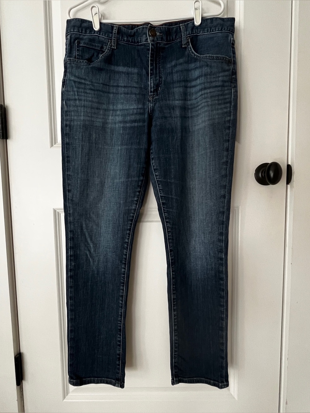 Eddie Bauer Slim Boyfriend Style Straight Leg Dark Wash Jeans Size 12